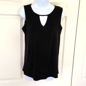 Poetsky Woman’s Black Tank Top Shirt Size Small
